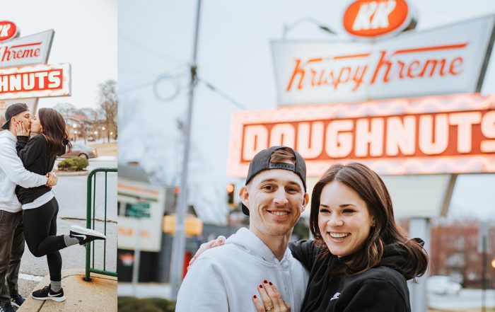 Atlanta Wedding Photographer Krispy Kreme Engagement Session